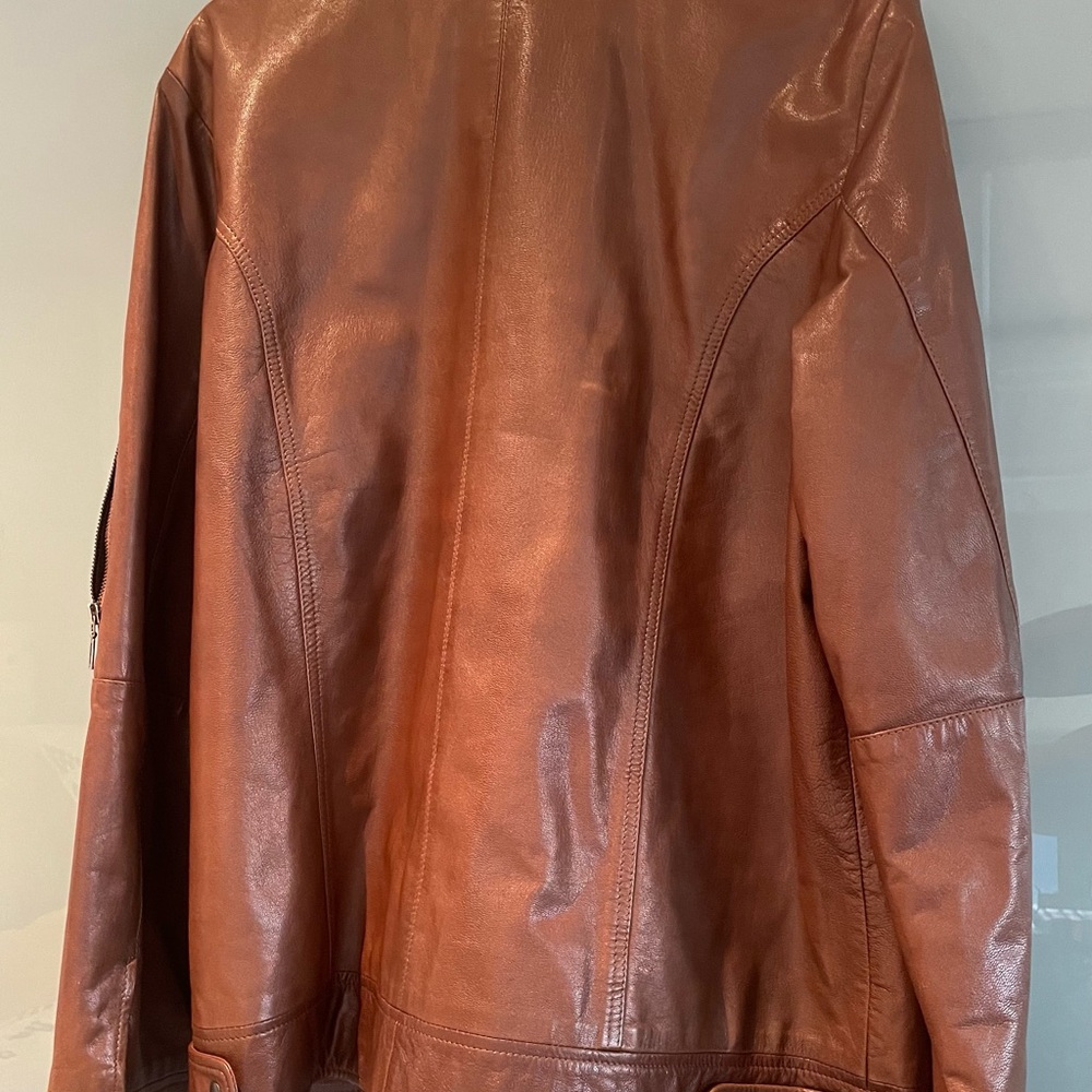 Brown Leather Jacket - Picture 3 of 7